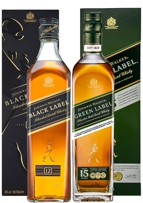 Johnnie Walker Black and Green Label