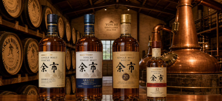 Yoichi Single Malt / Grande / 12yo Sherry & Sweet / 20yo Four Yoichi: Single Malt, Grande, 12-year-old Sherry & Sweet and 20-year-old