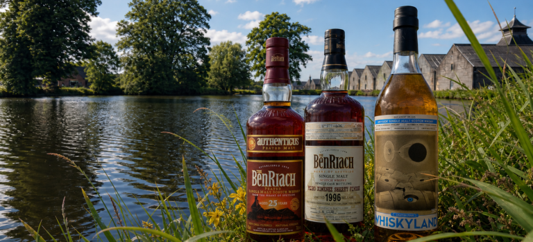 Three BenRiach: 1996 Single Cask / Whiskyland / Authenticus Three BenRiach